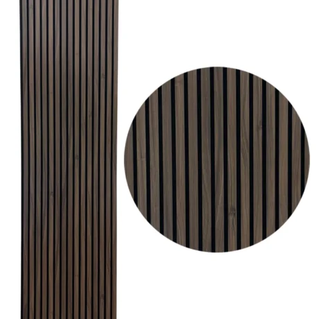 PANNEAUX ACOUSTIQUE EN LATTES DE BOIS DEEP WALNUT CRD