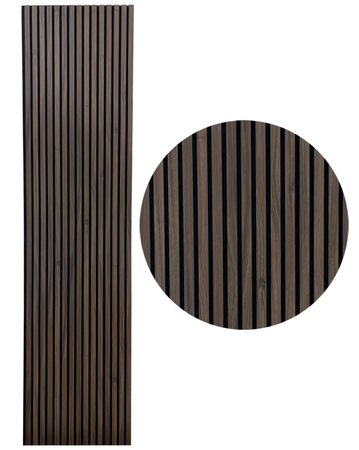 PANNEAUX ACOUSTIQUE EN LATTES DE BOIS DEEP WALNUT CRD