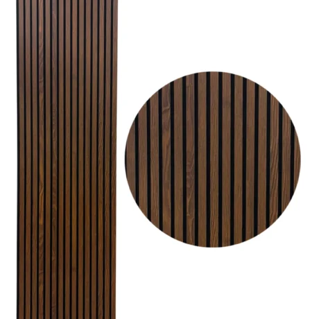 PANNEAUX ACOUSTIQUE EN LATTES DE BOIS WALNUT CRD